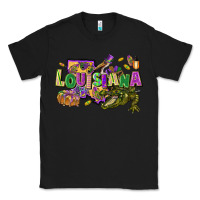 Black louisiana mardi gras Classic Tee - FaDigitalArtStudio