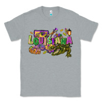 Heather Grey louisiana mardi gras Classic Tee - FaDigitalArtStudio