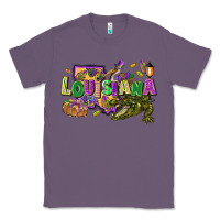 Lavender louisiana mardi gras Classic Tee - FaDigitalArtStudio