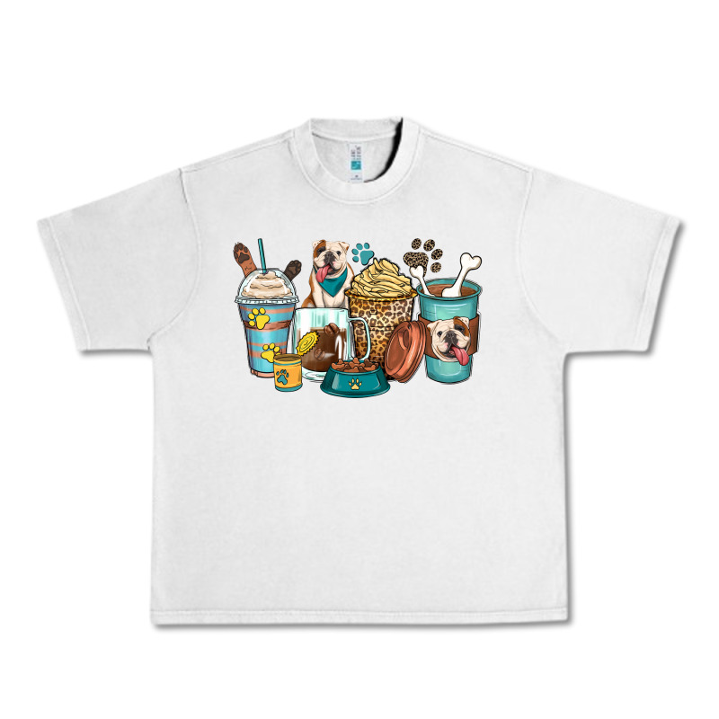 English Bulldog Coffee Cups Urban Heavy Tee by Zillion Design Studio | Teevron