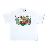 White english bulldog coffee cups Urban Heavy Tee - Zillion Design Studio