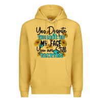 Antique Gold you despite the lok on my face you are still talki Premium Hoodie - MaliasSmallBusiness