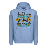 Colony Blue you despite the lok on my face you are still talki Premium Hoodie - MaliasSmallBusiness