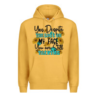 Mustard you despite the lok on my face you are still talki Premium Hoodie - MaliasSmallBusiness