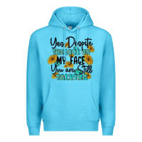 Ocean Blue you despite the lok on my face you are still talki Premium Hoodie - MaliasSmallBusiness