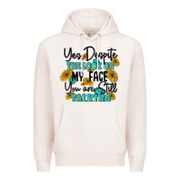 Pale Pink you despite the lok on my face you are still talki Premium Hoodie - MaliasSmallBusiness