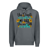 Rock you despite the lok on my face you are still talki Premium Hoodie - MaliasSmallBusiness