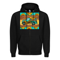 Black farm truck tumbler Zipper Hoodie - HRA Design Shop