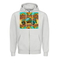 Dove Grey farm truck tumbler Zipper Hoodie - HRA Design Shop
