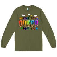 Army Green coolest queer in town Long Sleeve Tee - Zillion Design Studio