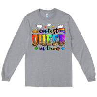 Heather Grey coolest queer in town Long Sleeve Tee - Zillion Design Studio