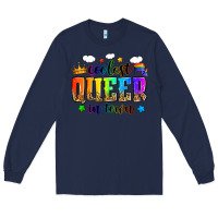 Navy coolest queer in town Long Sleeve Tee - Zillion Design Studio