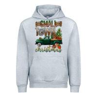 Heather Grey Small Town Christmas With Truck Urban Hoodie - BundleAndBundleShop