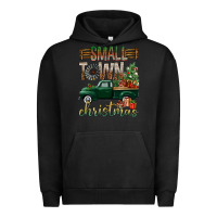 Pigment Black Small Town Christmas With Truck Urban Hoodie - BundleAndBundleShop