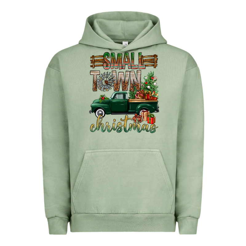 Small Town Christmas With Truck Urban Hoodie by BundleAndBundleShop | Teevron
