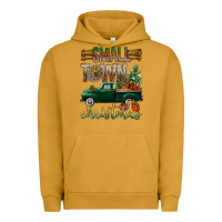 Pigment Peanut Butter Small Town Christmas With Truck Urban Hoodie - BundleAndBundleShop