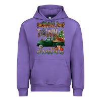 Tulip Small Town Christmas With Truck Urban Hoodie - BundleAndBundleShop
