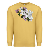 Antique Gold apple blossom Premium Sweatshirt - LillyAllenDesigns