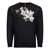 Black apple blossom Premium Sweatshirt - LillyAllenDesigns
