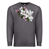 Charcoal Heather apple blossom Premium Sweatshirt - LillyAllenDesigns