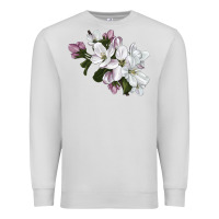 Dove Grey apple blossom Premium Sweatshirt - LillyAllenDesigns