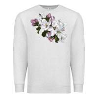 Oatmeal Heather apple blossom Premium Sweatshirt - LillyAllenDesigns