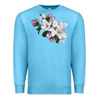 Ocean Blue apple blossom Premium Sweatshirt - LillyAllenDesigns