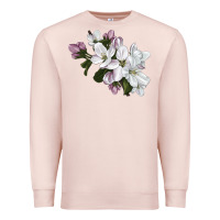 Pale Pink apple blossom Premium Sweatshirt - LillyAllenDesigns