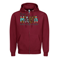 Burgundy being mama makes my life complate Zipper Hoodie - CowhideDigitalArt
