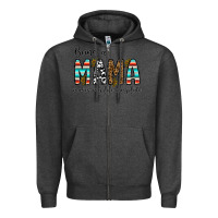 Charcoal Heather being mama makes my life complate Zipper Hoodie - CowhideDigitalArt