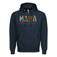 Navy being mama makes my life complate Zipper Hoodie - CowhideDigitalArt