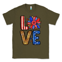 Army Green Love sunflower Classic Tee - Neo Western