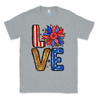 Heather Grey Love sunflower Classic Tee - Neo Western