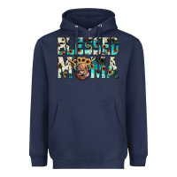 Navy blessed mama Heavyweight Hoodie - JahusDesignShop