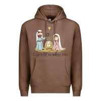 Chestnut o come let us adore him Premium Hoodie - MaliasSmallBusiness