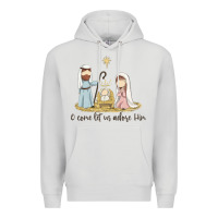 Dove Grey o come let us adore him Premium Hoodie - MaliasSmallBusiness