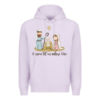 Lilac o come let us adore him Premium Hoodie - MaliasSmallBusiness