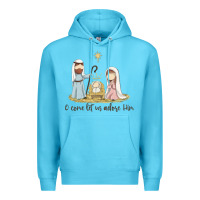Ocean Blue o come let us adore him Premium Hoodie - MaliasSmallBusiness