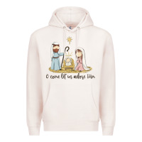 Pale Pink o come let us adore him Premium Hoodie - MaliasSmallBusiness