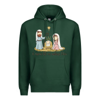 Sports Green o come let us adore him Premium Hoodie - MaliasSmallBusiness