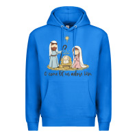True Royal o come let us adore him Premium Hoodie - MaliasSmallBusiness