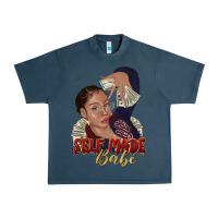 Midnight Navy self made babe afro black woman Urban Heavy Tee - texasbilliewilder