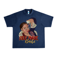 Navy self made babe afro black woman Urban Heavy Tee - texasbilliewilder