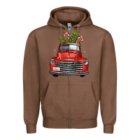 Chestnut christmas trees truck Zipper Hoodie - FaDigitalArtStudio