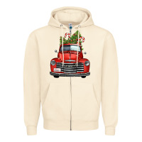 Sandshell christmas trees truck Zipper Hoodie - FaDigitalArtStudio