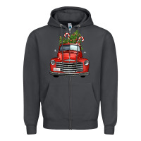 Smoke christmas trees truck Zipper Hoodie - FaDigitalArtStudio