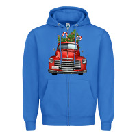 True Royal christmas trees truck Zipper Hoodie - FaDigitalArtStudio