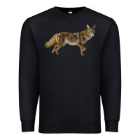 Black coyote Premium Sweatshirt - LillyAllenDesigns