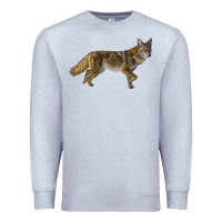 Heather Grey coyote Premium Sweatshirt - LillyAllenDesigns