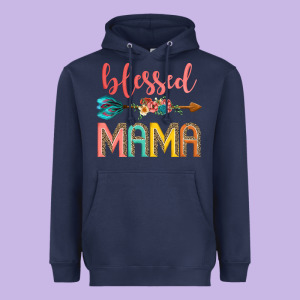 Blessed Mama Heavyweight Hoodie Designed By Jahusdesignshop